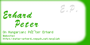 erhard peter business card